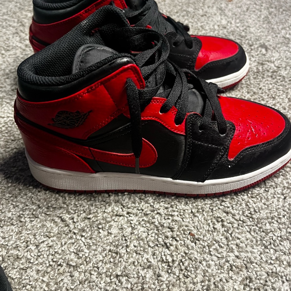 Jordan Red and Black Women's Sneakers